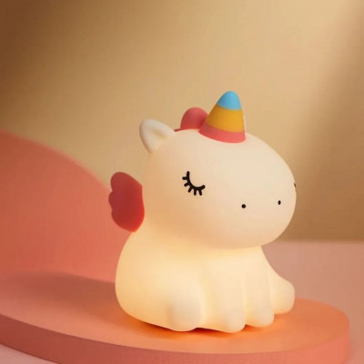 Night Light Kids Unicorn Baby Night Light Rechargeable Soft Silicone with Timer