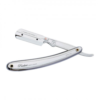 Parker 31R Professional Stainless Steel Straight Razor / 5 Shark Super Blades