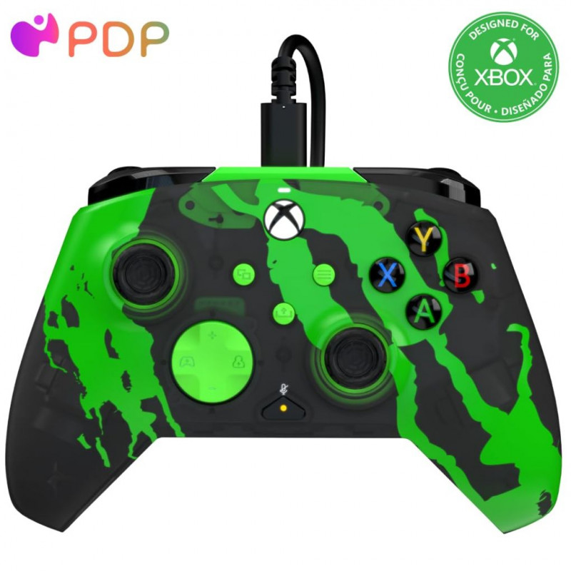 PDP Xbox REMATCH GLOW Wired controller - Jolt Green