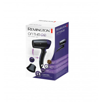 Remington D2400 Fondable Travel Hair Dryer 1400W - Black