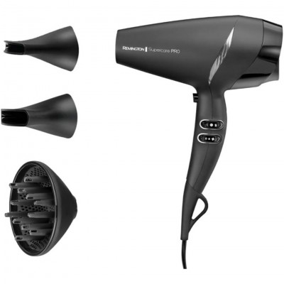 Remington Hair Dryer SupercarePro 2200 W, 130 km/h, 3 Styling Attachments