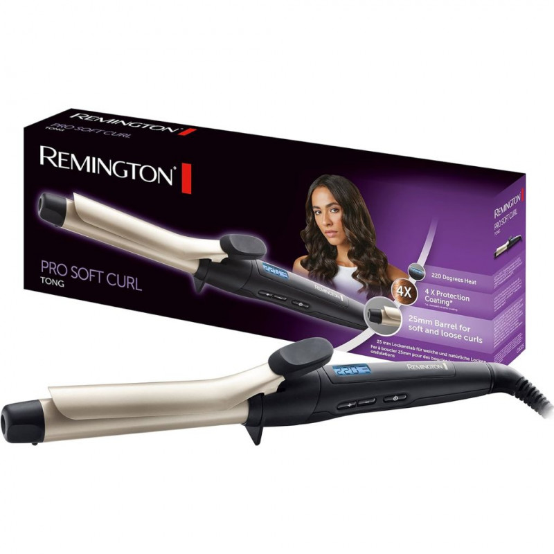 Remington Pro Soft Curl Curl Curling Iron 25 mm for Soft Natural Curls 4x Protection