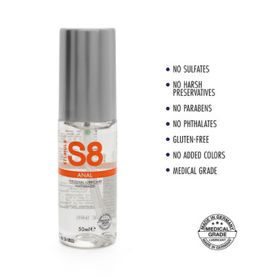 S8 Water-based Anal Lube 50ml