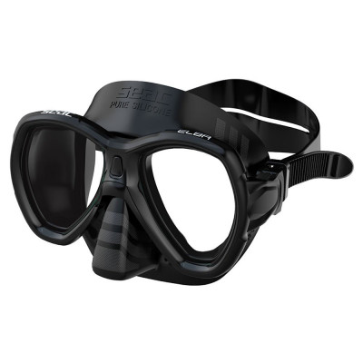 SEAC Elba Black, Unisex Adult Snorkeling and Scuba Diving Mask