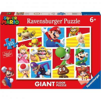 Super Mario Puzzle, Giant Floor Collection, 125 Giant Pieces, 70x50 cm