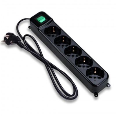 Tecnoware Filtered Multi-socket - Power Strip with 5 SCHUKO / ITALY 10 / 16A Outlets inclined at 45 °