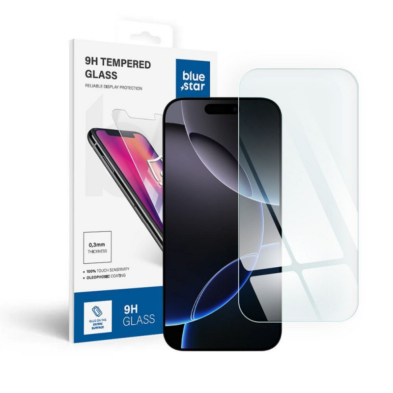 Blue Star Tempered Glass Screen Protector for iPhone 16 Pro Max