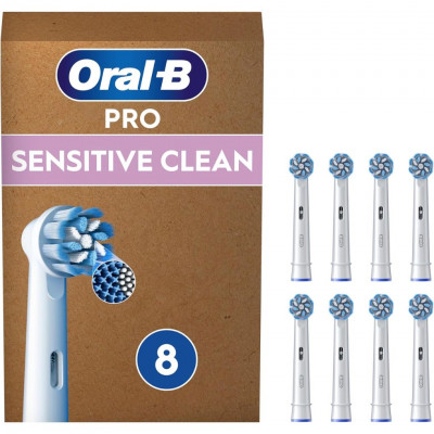 Oral-B Sensitive Clean Electric Toothbrush Heads, Pack of 8 Replacement Heads