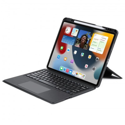 DUX Folding Case with Wireless Keyboard iPad Air 13 2024/Pro 12.9 2020/21/22 Blk