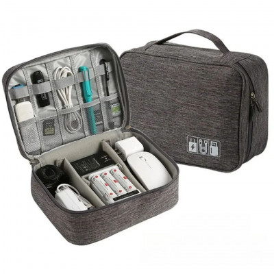 Travel Organizer with Compartments and Handle