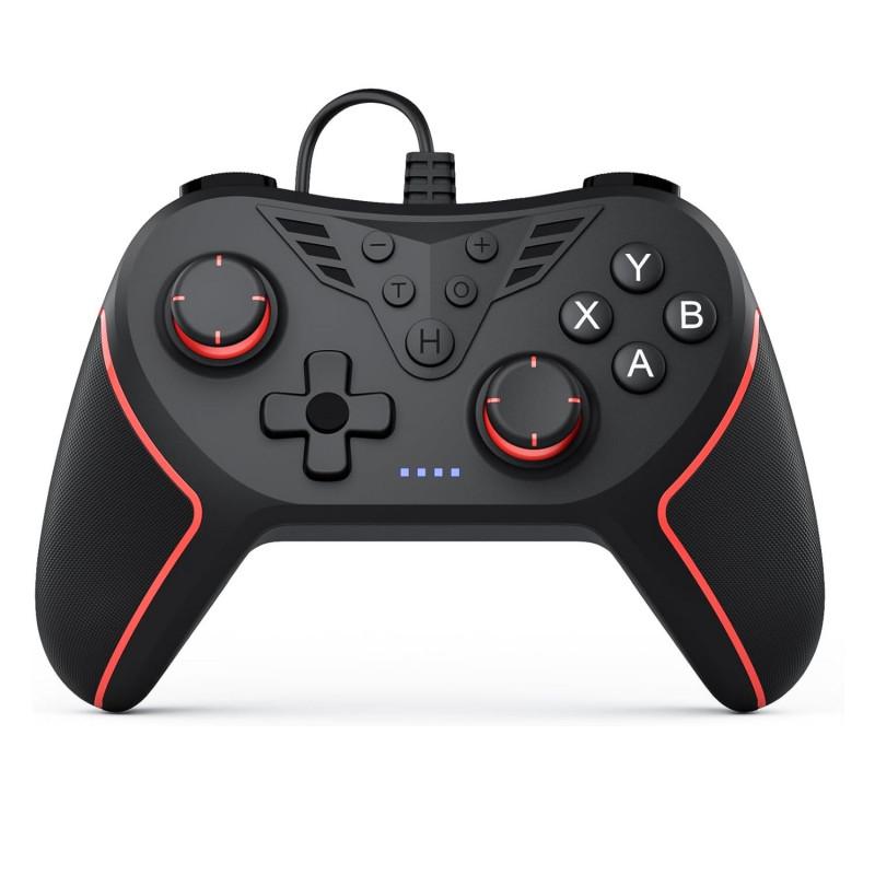 RivalPlay PC Controller with 2 Mapping Buttons, Wired Gamepad Joystick-Black.