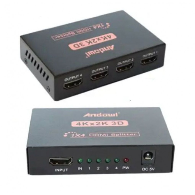 Andowl 4-port HDMI splitter 4k ultraHD