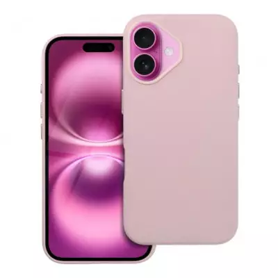 LEATHER MAG COVER case compatible with MagSafe iPhone 16 Pink
