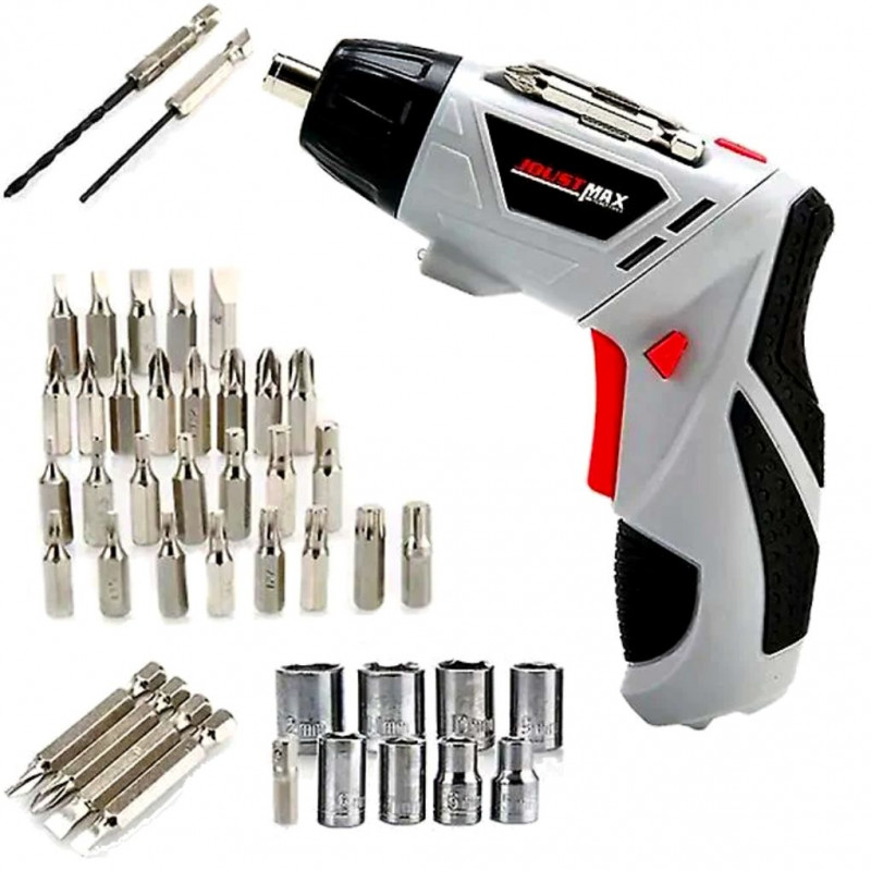 Joustmax JST24802 cordless screwdriver set with 45 bits