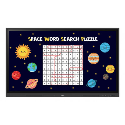 LG CreateBoard interactive whiteboard 165.1 cm (65") 3840 x 2160 pixels Touchscreen Black USB   RF Wireless