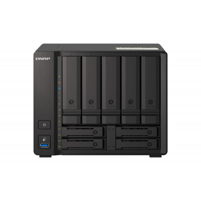 QNAP TS-H973AX NAS Tower Ryzen Embedded V1500B 8 GB DDR4 0 TB QuTS hero Black