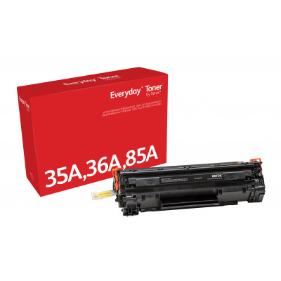 Everyday ™ Black Toner by Xerox compatible with HP 35A 36A 85A (CB435A  CB436A  CE285A), Standard capacity