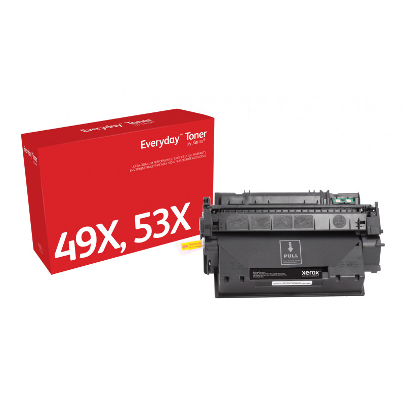 Everyday ™ Black Toner by Xerox compatible with HP 49X 53X (Q5949X  Q7553X), High capacity