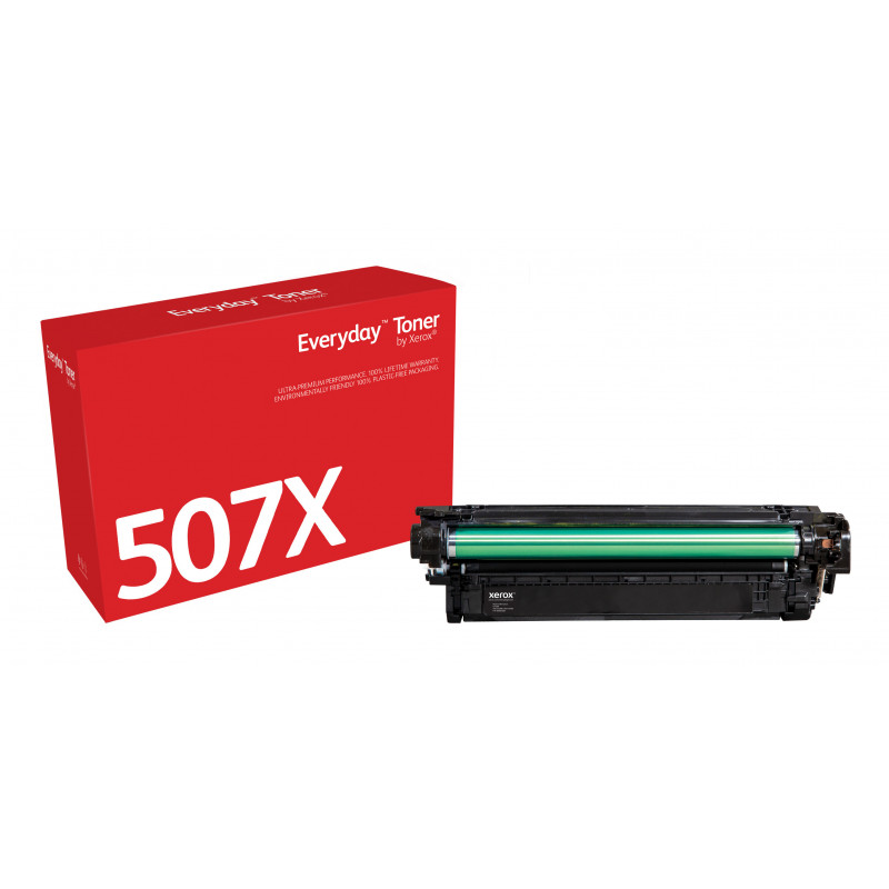 Everyday ™ Black Toner by Xerox compatible with HP 507X (CE400X), High capacity