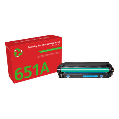 Everyday ™ Cyan Remanufactured Toner by Xerox compatible with HP 651A 650A 307A (CE341A CE271A CE741A), Standard capacity