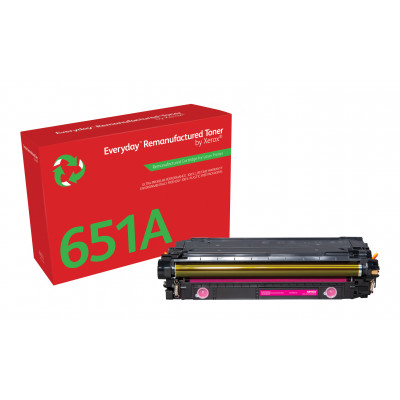 Everyday ™ Magenta Remanufactured Toner by Xerox compatible with HP 651A 650A 307A (CE343A CE273A CE743A), Standard capacity