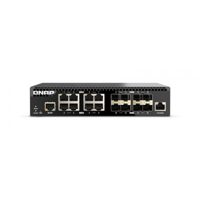 QNAP QSW-M3216R-8S8T network switch Managed L2 L3 10G Ethernet (100 1000 10000) 1U Black