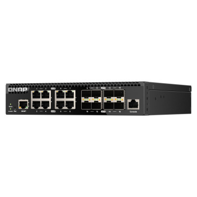 QNAP QSW-M3216R-8S8T network switch Managed L2 L3 10G Ethernet (100 1000 10000) 1U Black