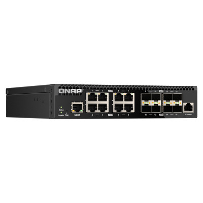 QNAP QSW-M3216R-8S8T network switch Managed L2 L3 10G Ethernet (100 1000 10000) 1U Black