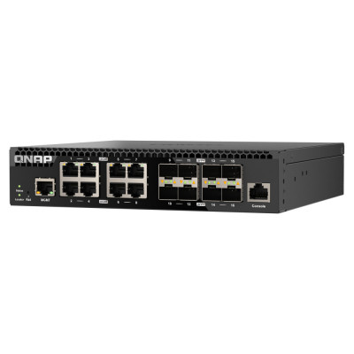 QNAP QSW-M3216R-8S8T network switch Managed L2 L3 10G Ethernet (100 1000 10000) 1U Black
