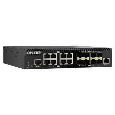 QNAP QSW-M3216R-8S8T network switch Managed L2 L3 10G Ethernet (100 1000 10000) 1U Black