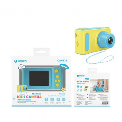 Unico 2.0 inch children\'s digital camera 90° wide angle (Blue)