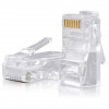 Vultech Transparent Connectors for Network Cable Ethernet LAN, 50pcs