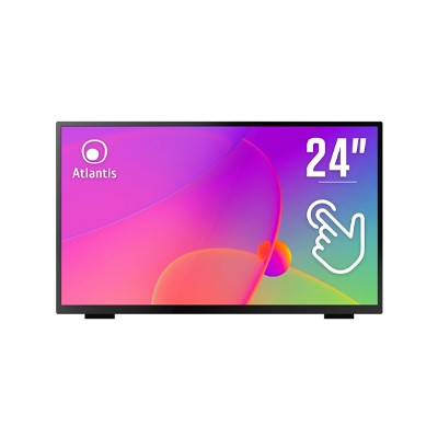 MONITOR ATLANTIS TOUCH LED 23,8" Wide A05-T24A-VHDM 1920x1080 8ms 220/212 cd/m² 3000:1 (10M:1) VESA MM VGA HDMI DP 10 Tocchi