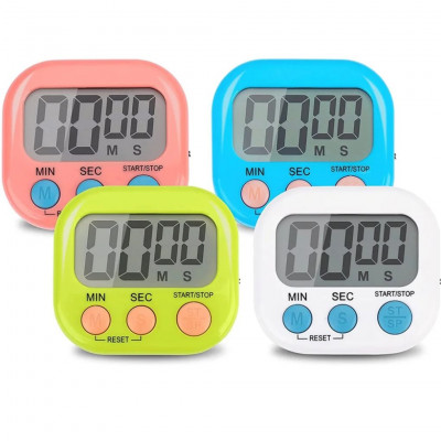 Digital Timer ON/Off Switch Second Minute Count Up, Various colours