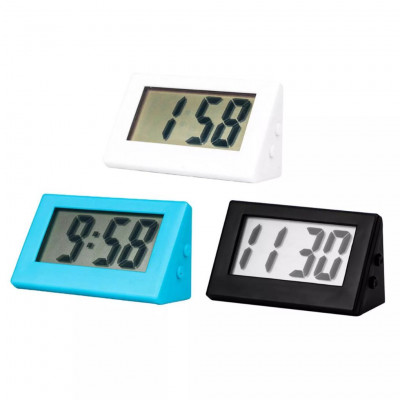 Portable Digital Table Clock LCD Display, Various colours