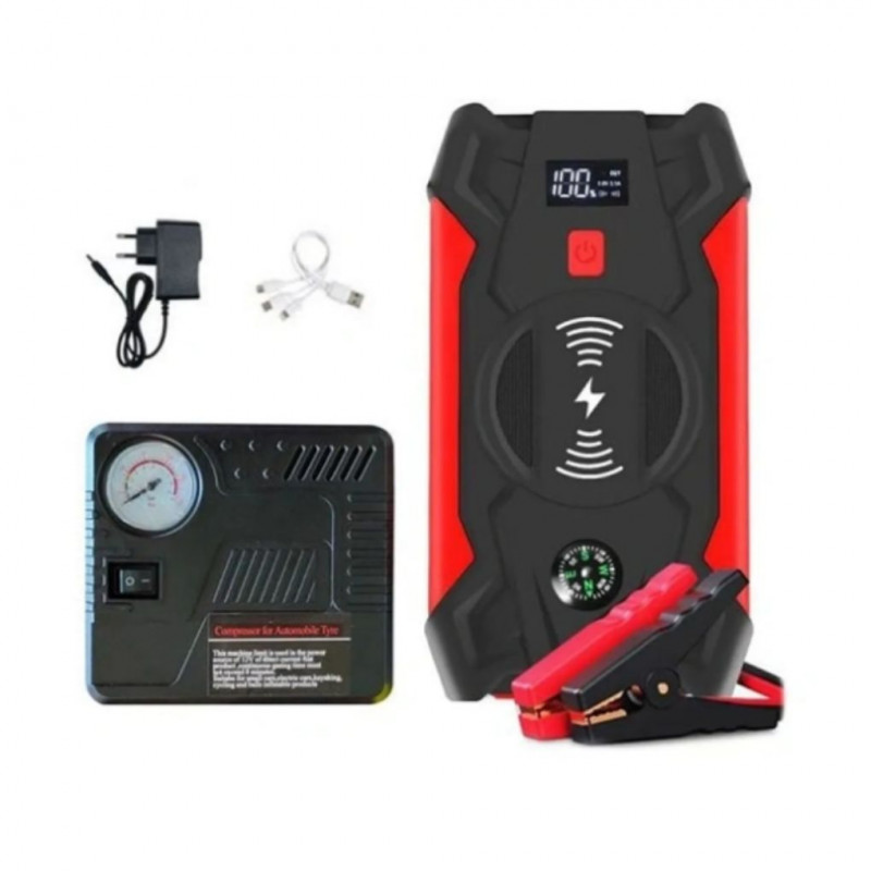 Andowl 26000mAh, car battery, jump starter, power bank, air compressor