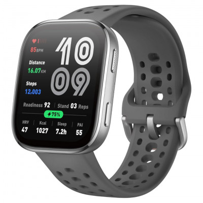 Amazfit Bip 6 Smart Watch 46mm, AMOLED Display, Free GPS and Maps, Charcoal