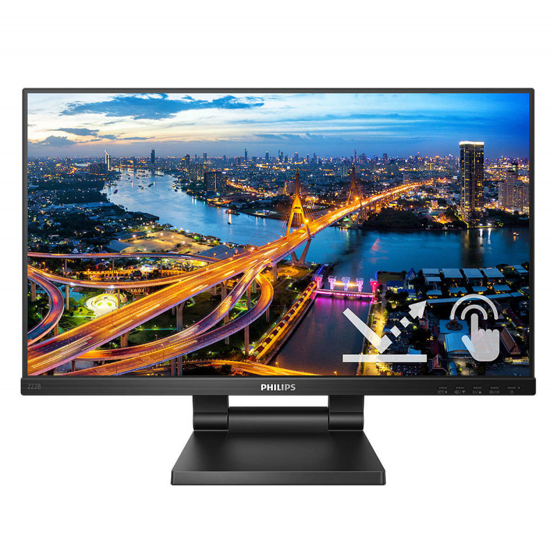 Philips B Line 222B1TC 00 computer monitor 54.6 cm (21.5") 1920 x 1080 pixels Full HD LED Touchscreen Black