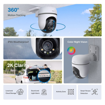 TP-Link Tapo TC41 V2 Spherical IP security camera Indoor & outdoor 2304 x 1296 pixels Ceiling Wall Pole