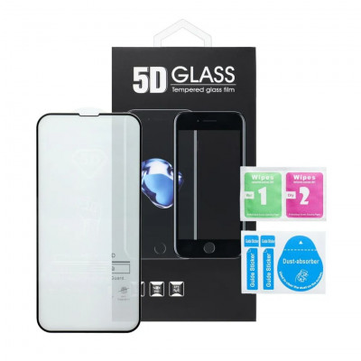 5D Full Glue MATTE Tempered Glass - for iPhone 13 Pro Max - Black