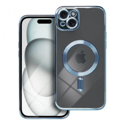 ELECTRO MAG COVER case compatible with MagSafe for iPhone 15 Plus blue