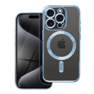 ELECTRO MAG COVER case compatible with MagSafe for iPhone 15 Pro blue