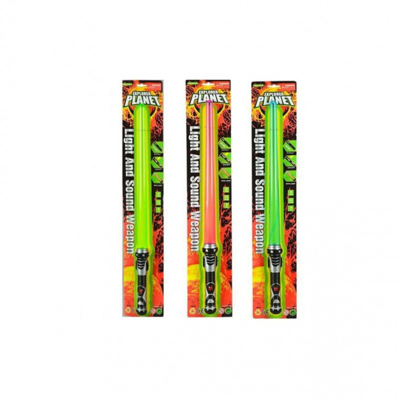 Space sword set with lights & sounds assorted colours