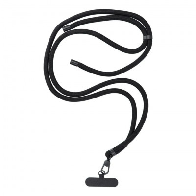 SWING phone pendant 8mm with adjustable length, cord length 165cm, black