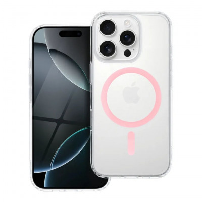 Drop Glue Colorful Ring Mag Cover with MagSafe for iPhone 16 Pink