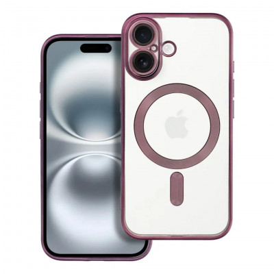 ELECTRO MAG COVER case compatible with MagSafe for iPhone 16 deep purple