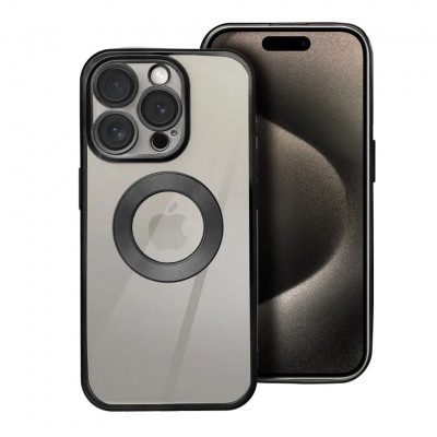 GLAM case with camera lens protections for iPhone 16 black