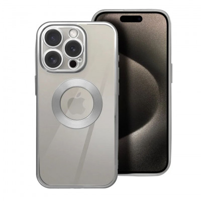 GLAM case with camera lens protections for iPhone 16 silver