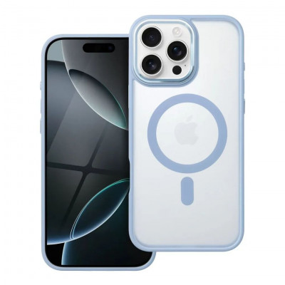 MATTE MAG COVER case compatible with MagSafe for iPhone 15 Pro Max blue
