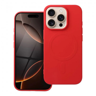 SILICONE MAG COVER (Big Hole) case with MagSafe for iPhone 16 Pro Red